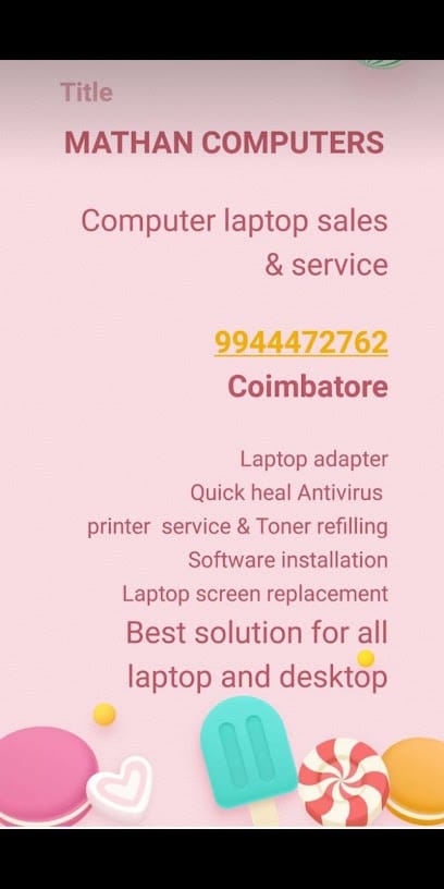 Best computer service in Coimbatore MATHAN IT CARE business photograph