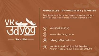 VK UDYOG | PUNJABI JAIPURI JUTTI WHOLESALE & KOLHAPURI WHOLESALE DELHI MARKET | MANUFACTURER | WHOLESALER | EXPORTER business photograph
