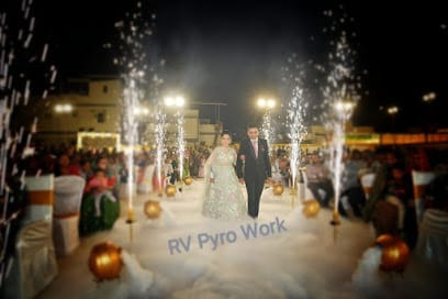 RV Pyro Work / firework / wedding entry business photograph