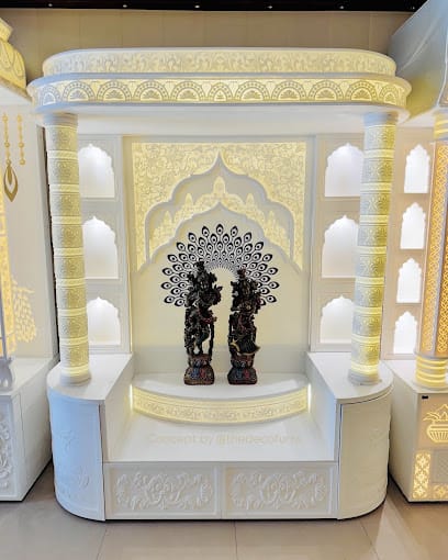 The Deco Furns - Corian Mandir Manufacturers in Kirti Nagar, Delhi | Biggest Corian Marble Home Temple Shop, Store business photograph