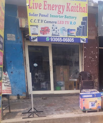 Live Energy Kaithal, CCTV camera kaithal, cp plus camera, inverter ,battery, solar, LED TV, RO, business photograph