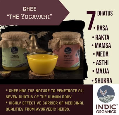 Indic Organics - A2 Ghee, Wild Forest Honey, Extra Virgin Coconut Oil, Palm Jaggery & Cacao Powder business photograph
