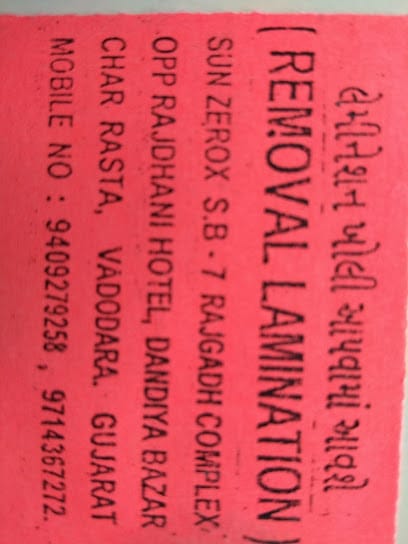 Lamination removal Sun xerox business photograph