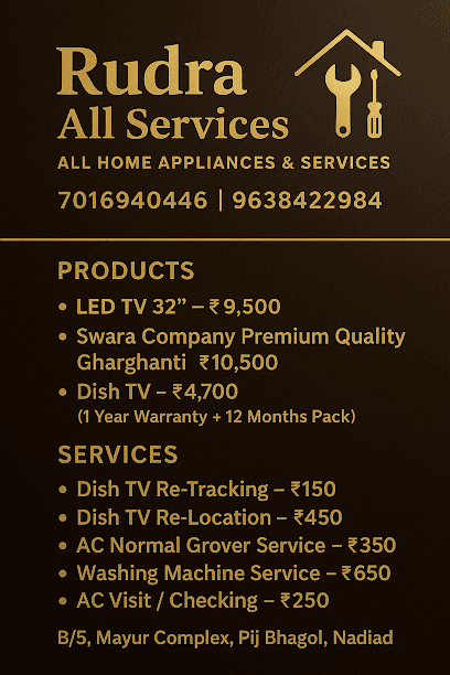 RUDRA All D2H &LED TV .AC SARVICE business photograph