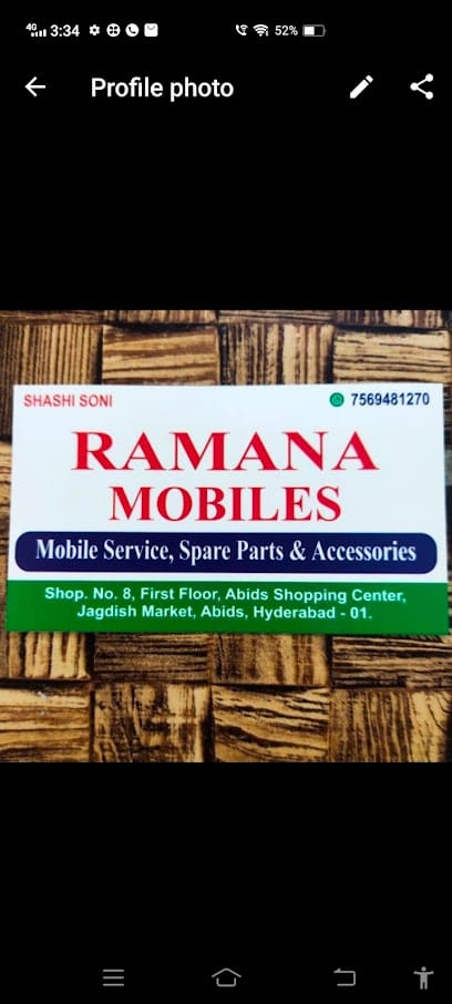 Ramana mobiles sales n service. business photograph