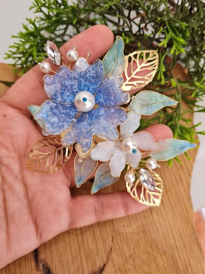 Seema Clay Jewelry| Handmade Resin floral Bridal Accessories | Online Classes for Polymer Clay & Resin Jewelry Designing business photograph