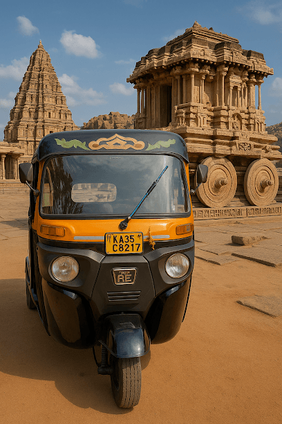Hampi tour auto rickshaw driver service hampi business photograph