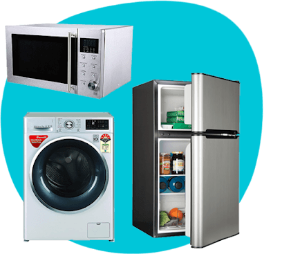 Appliance solution point Washing machine, Microwave, Ac, Fridge repair & service business photograph