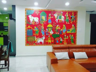 Cheriyal paintings and masks business photograph