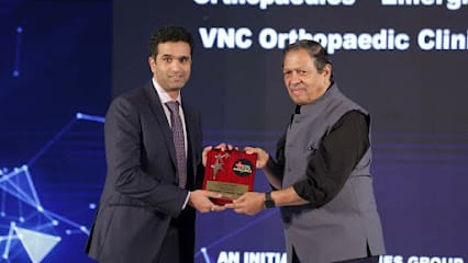 Dr. Nithin Vadlamudi | Shoulder and Knee Specialist | Revision and Robotic joint replacement | VNC Orthopaedic Clinic business photograph