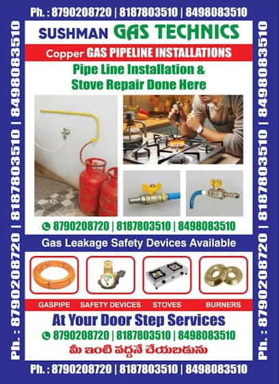 Sushman GASSTOVE and AIRCOOLER repairs and door service business photograph