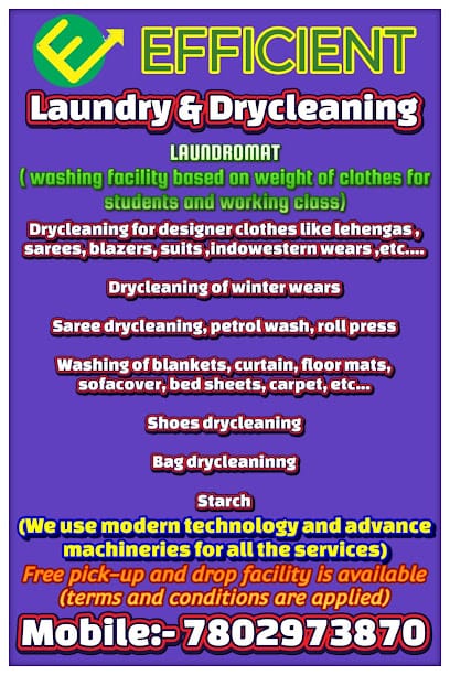 EFFICIENT LAUNDRY & DRYCLEANING business photograph