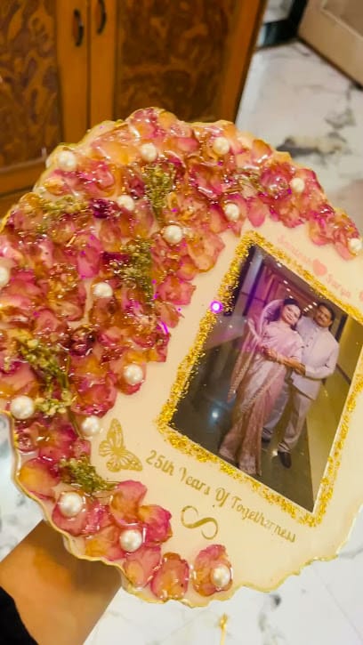 Resin Art Work Creation’s|@resin_artworkcreations|resin varmala preservation|Hand Casting | 3D Hand Casting | Candle Making business photograph