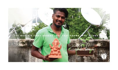 Tree Ganesha - Eco-friendly Ganpati (Red soil) business photograph