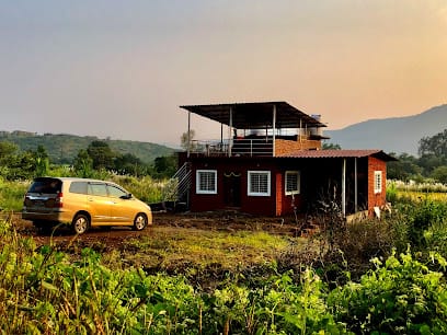 Twilight Farmhouse And Paragliding business photograph