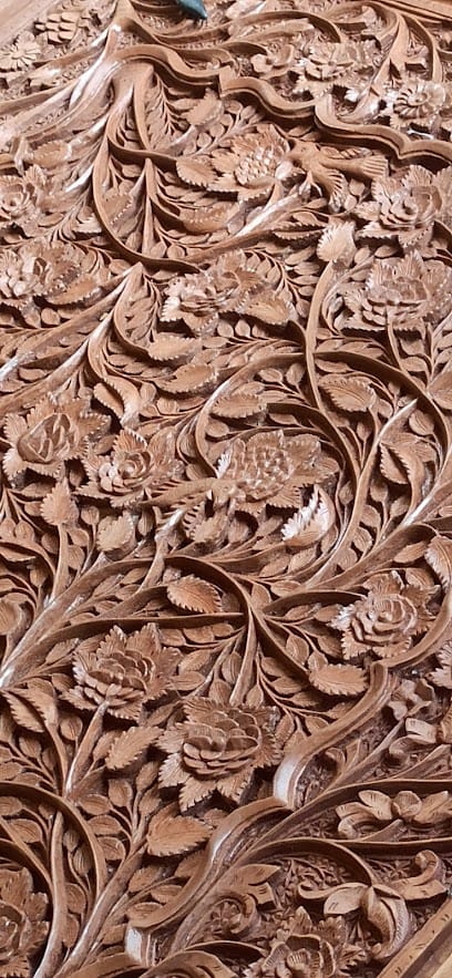 Mohammad Sidiq Sheikh Walnut Wood carvings business photograph