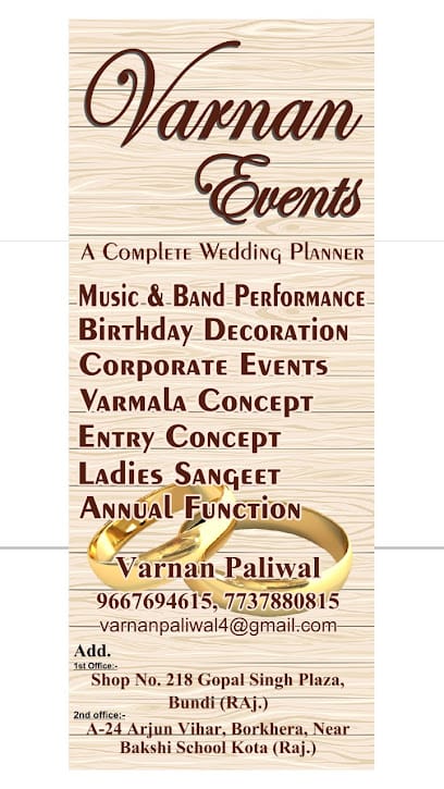 VARNAN EVENTS & complete wedding planner business photograph