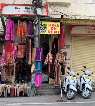 The take and ride (bike on rent Udaipur) bike rental business photograph
