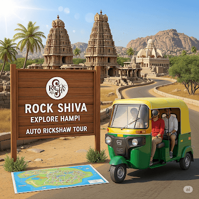 Rock shiva explore day tour hampi with auto rickshaw & taxi tour guide business photograph