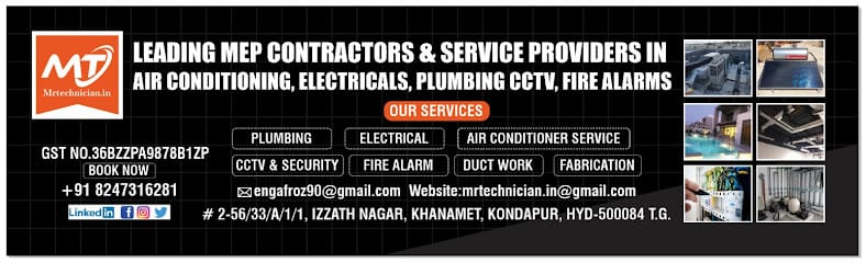 MEP contractors|Service Providers| Plumbing|Electrical|Air-conditioning|Fire alarm|CCTV|HVAC Duct work business photograph
