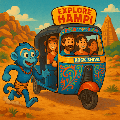 Rock Shiva auto rickshaw driver service hampi taxi tour guide pick up and drop business photograph