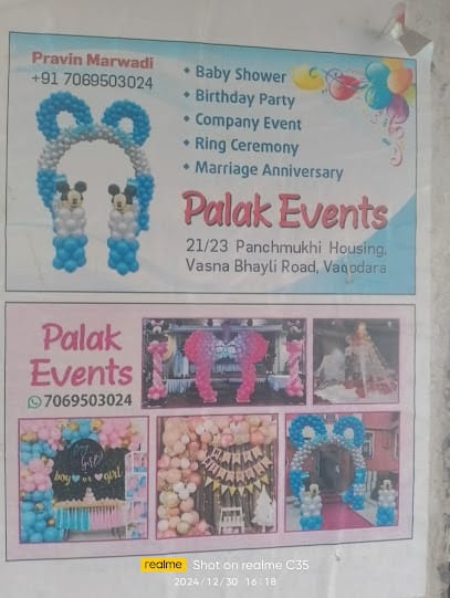 Palak balloon decoration and events management business photograph
