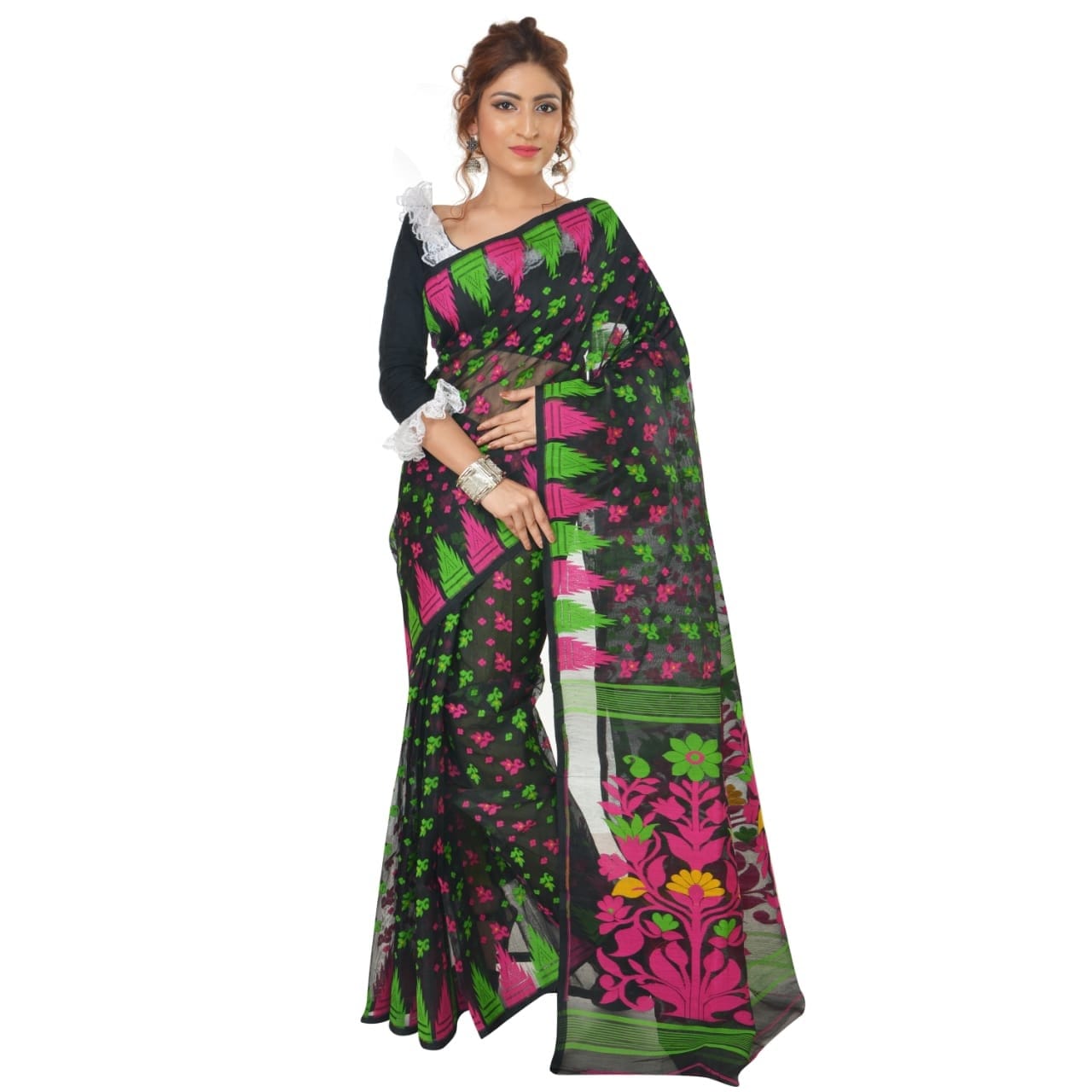 Bengal handloom saree shop business photograph