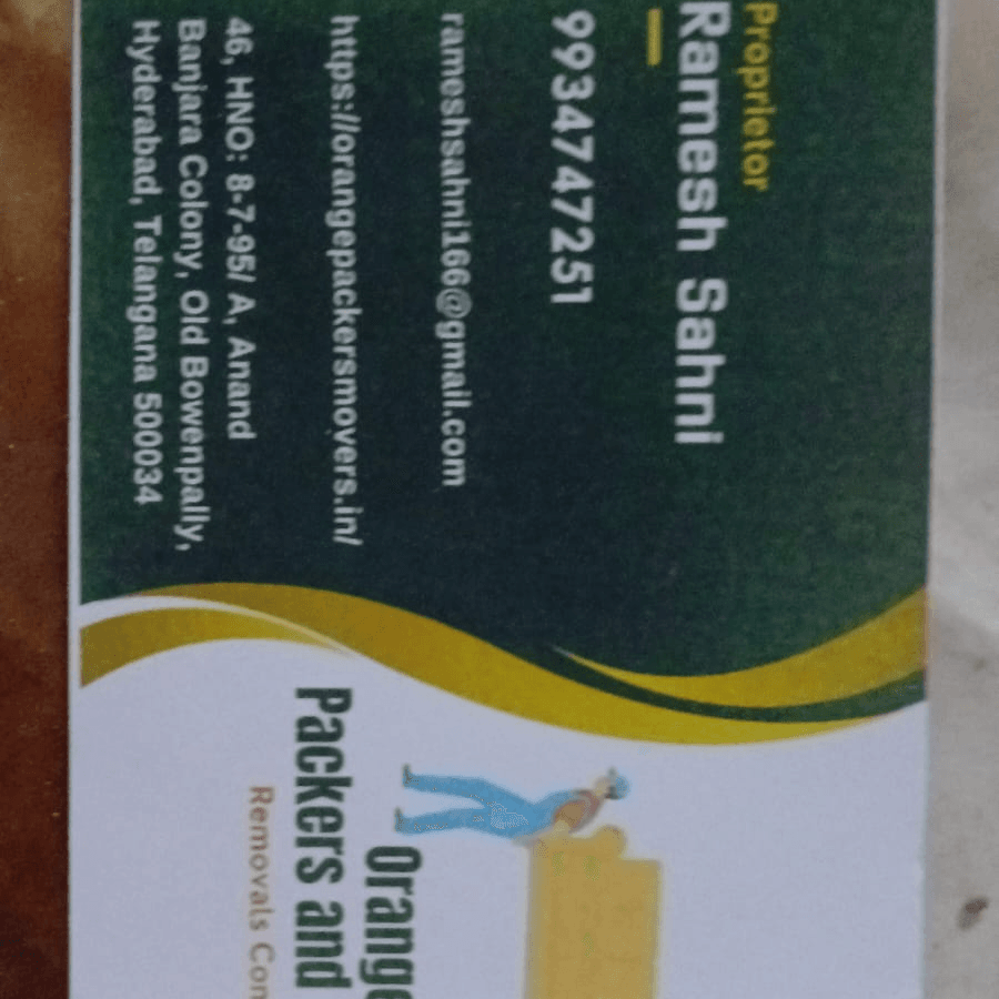 Orange Packers and Movers Hyderabad business photograph