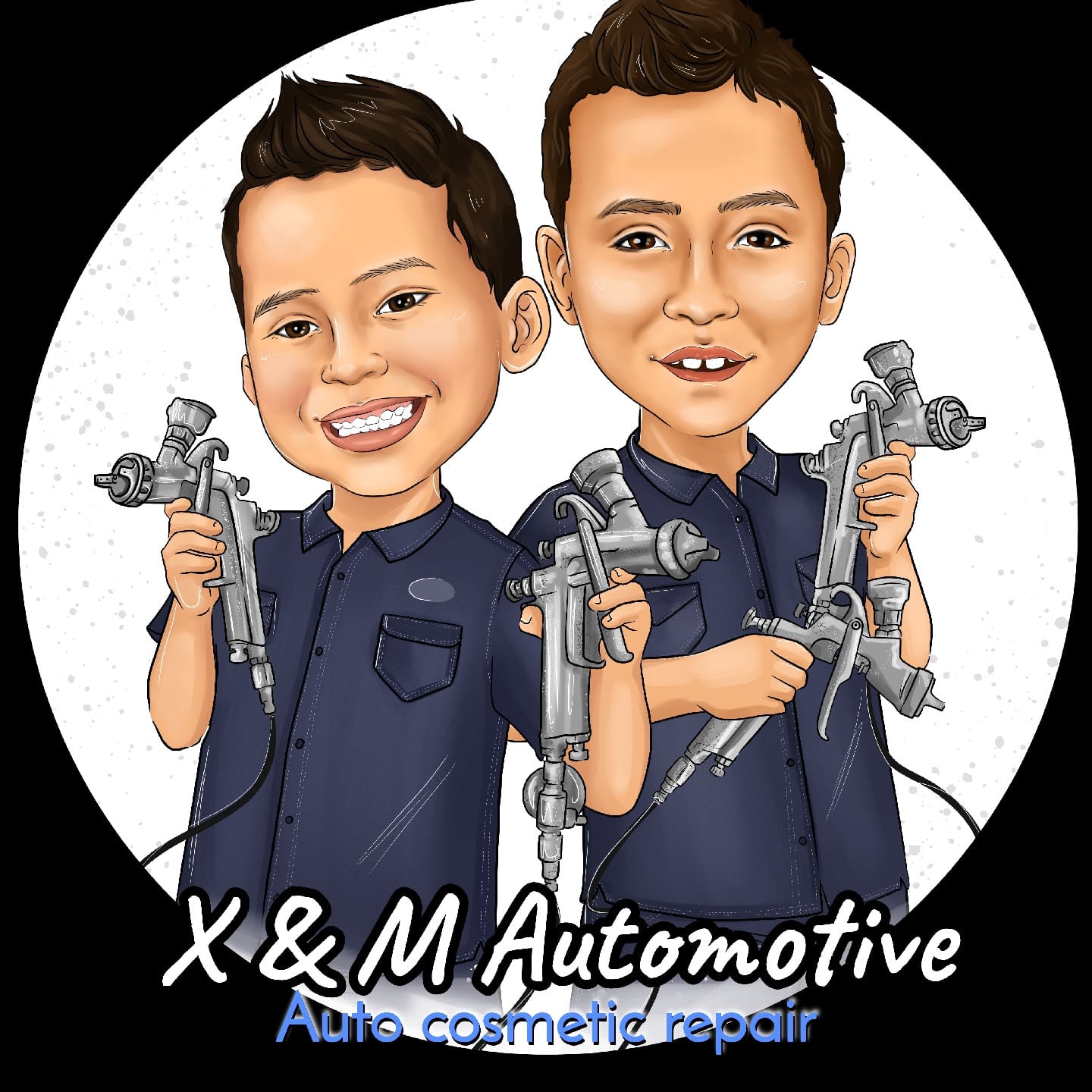 X & M Automotive bumper scratch repair business photograph