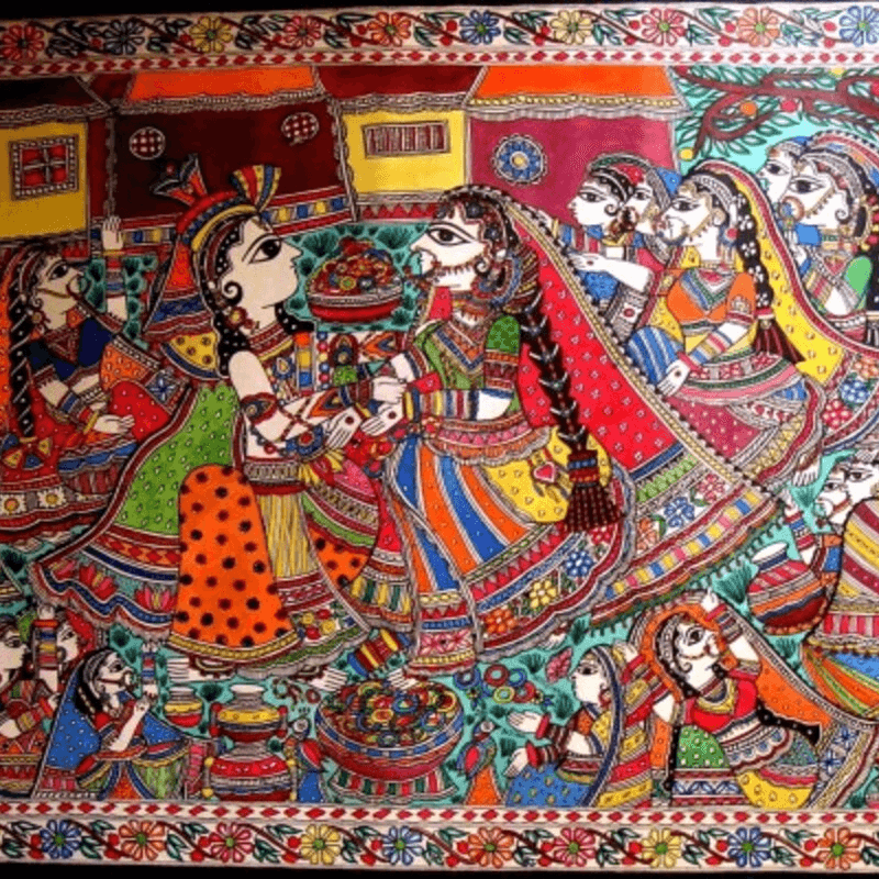Mithila painting art business photograph