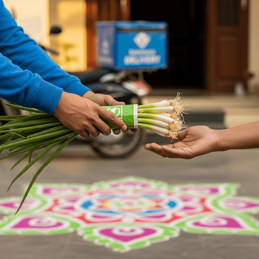 Fresh Spring Onion Home Delivery in TM Maistry Street Extension, Thiruvanmiyur East