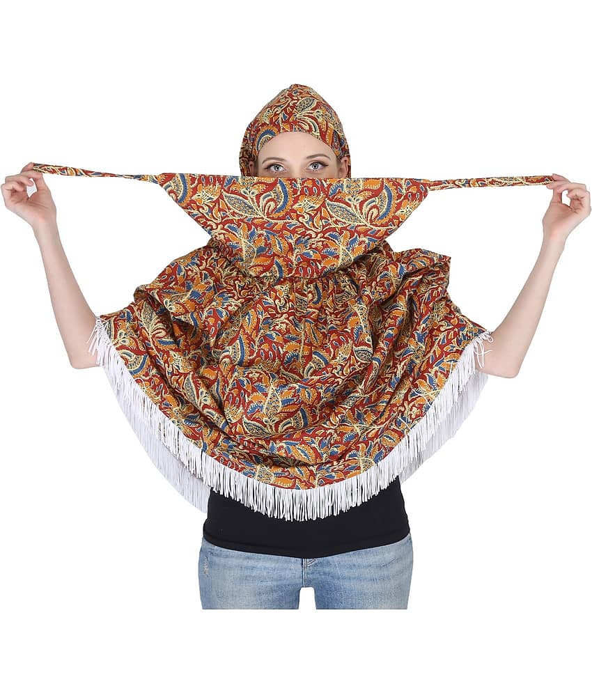 DEEPNYRA - LIVING STYLE Maroon Cotton Women's Scarf ( Pack of 1 ) view 2