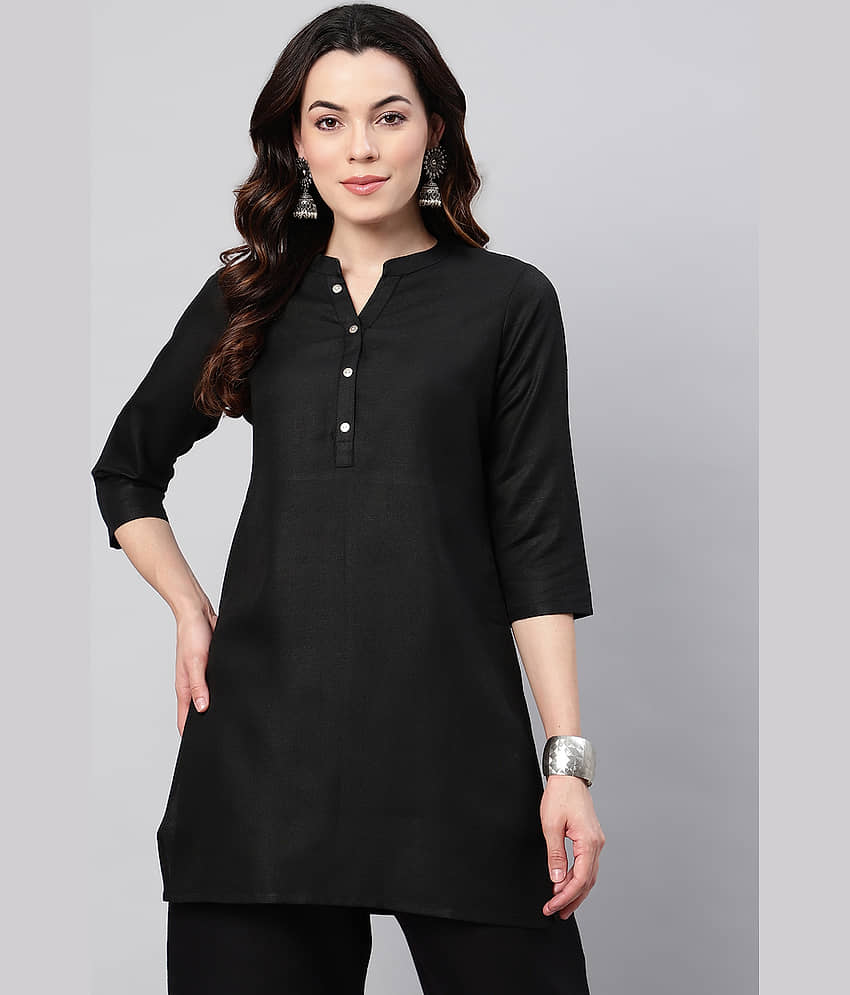 Flamboyant Women's Cotton Tunic ( Black )