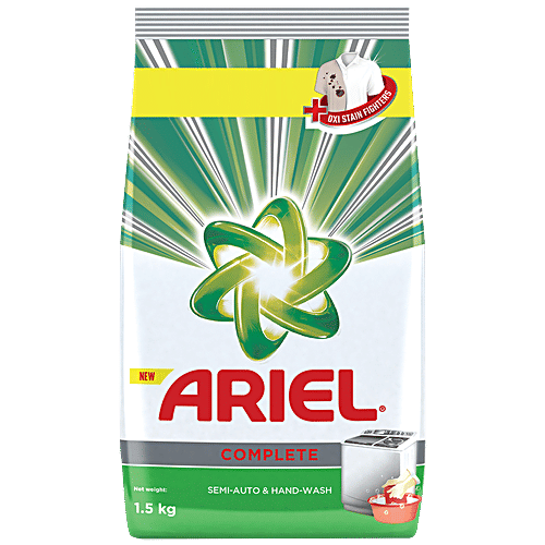 Ariel Complete Detergent Washing Powder, 1 kg Get 500 gm Free