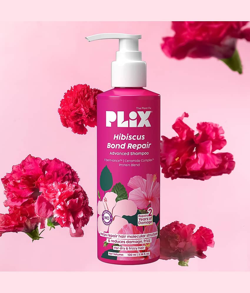 The Plant Fix Plix Hibiscus Bond Repair Advanced Shampoo for Damaged, Frizzy Hair (100 ml)