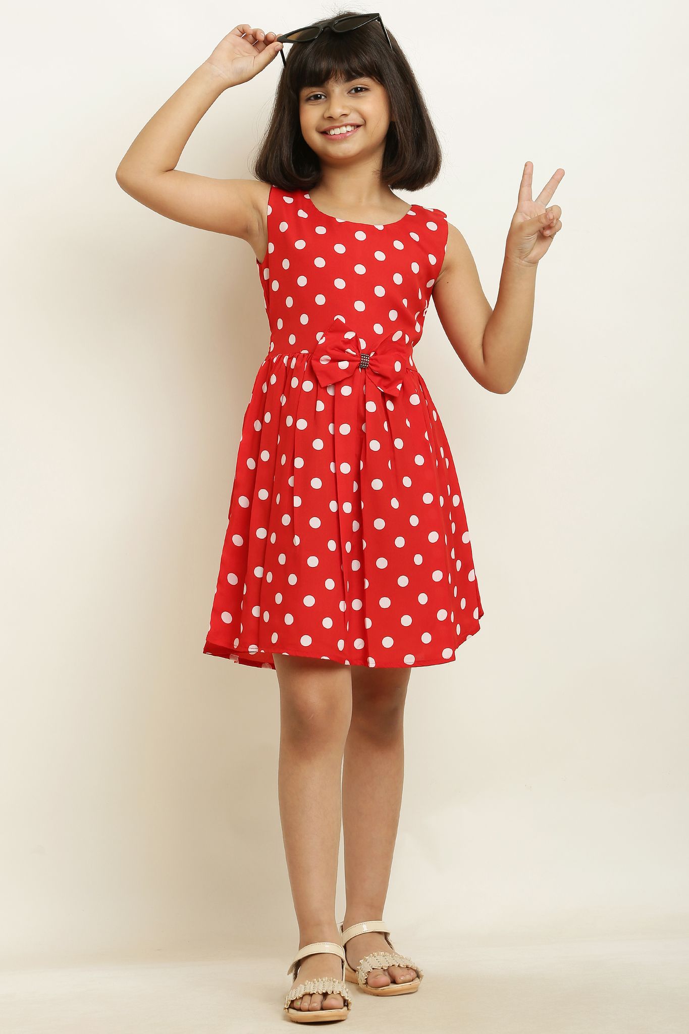 Tinkle Trendy Red Frock & Dress For Girls. view 2