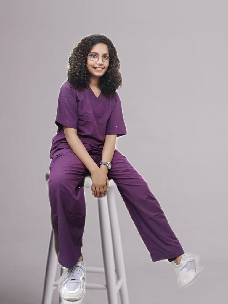 Scrub Suit | 5-Pockets Scrub | Wine Color | Unisex Pattern | Set Of Upper & Bottom | Comfortable | Durable | Best Fitted For Medical Professionals view 2