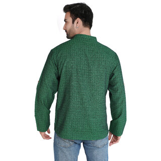 Ecostyle woven long sleeve mens short kurta view 2