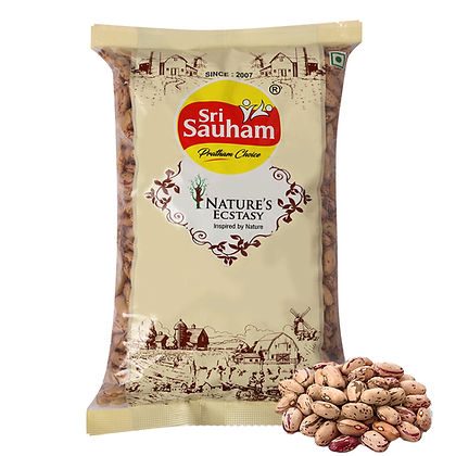 Sri Sauham Rajma Chitra, Unpolished Kidney Beans - 1kg