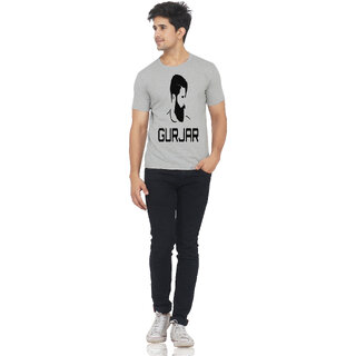 Other Mens Grey Printed Cotton Blend Round Neck T-Shirt