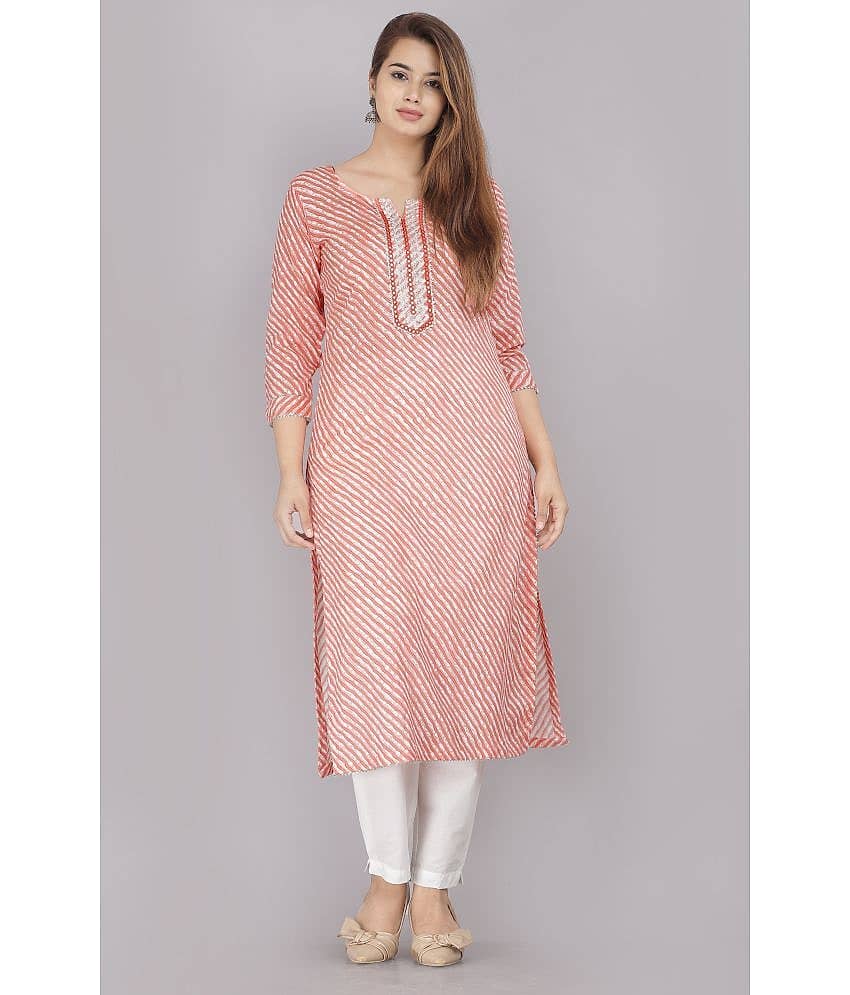HIGHLIGHT FASHION EXPORT - Light Blue Cotton Women's Straight Kurti ( Pack of 1 )