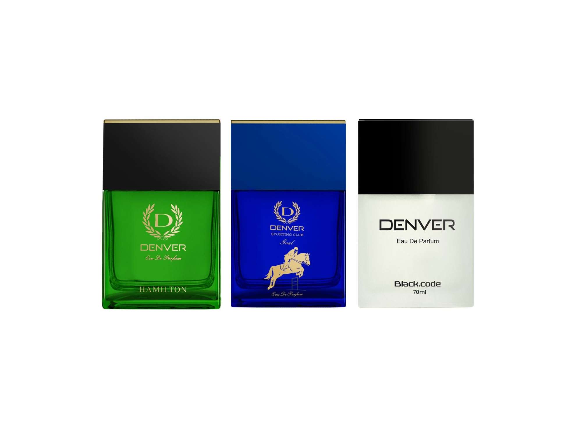 Denver Pack of 3 (Hamilton, Black Code, Goal Perfume) - 70ml Each