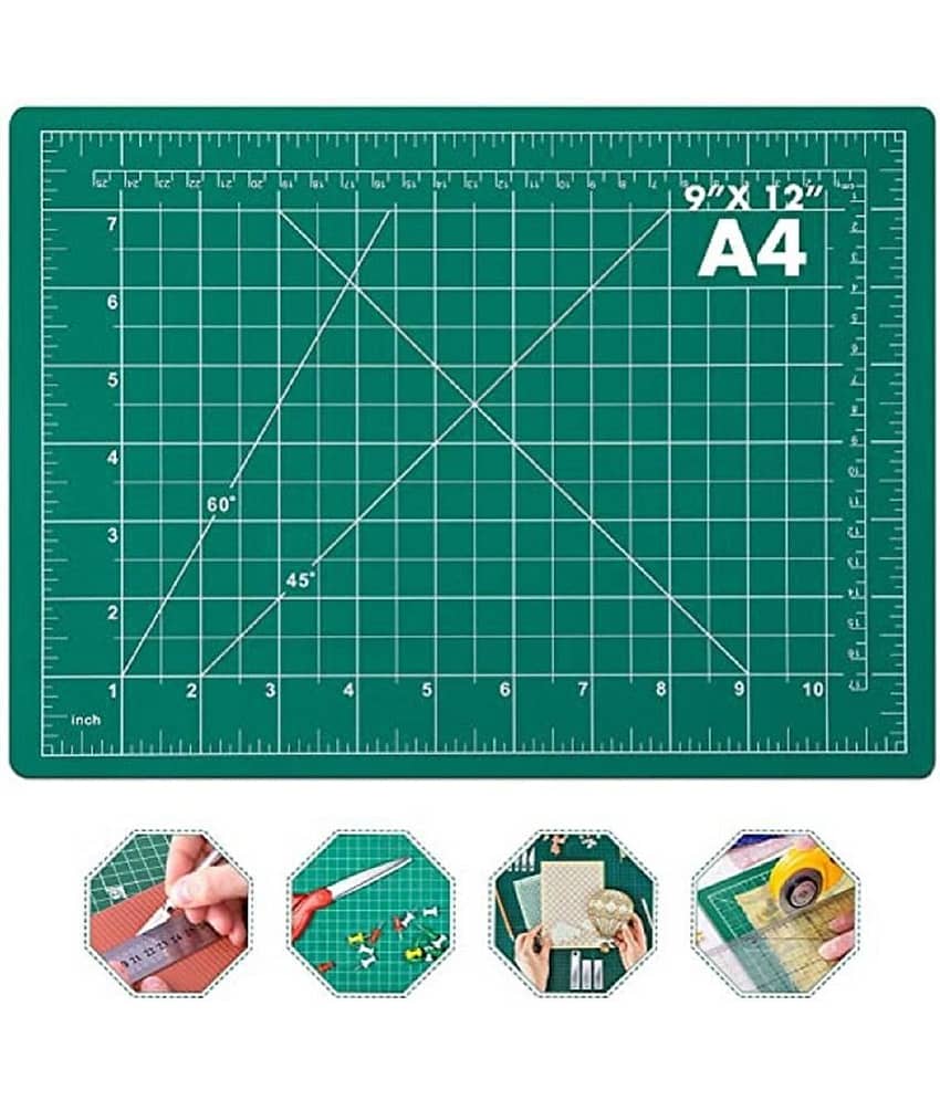 SHB A4 mat 12 x 18 double side printed with inch grids and different angles which will greatly help the cutting mat