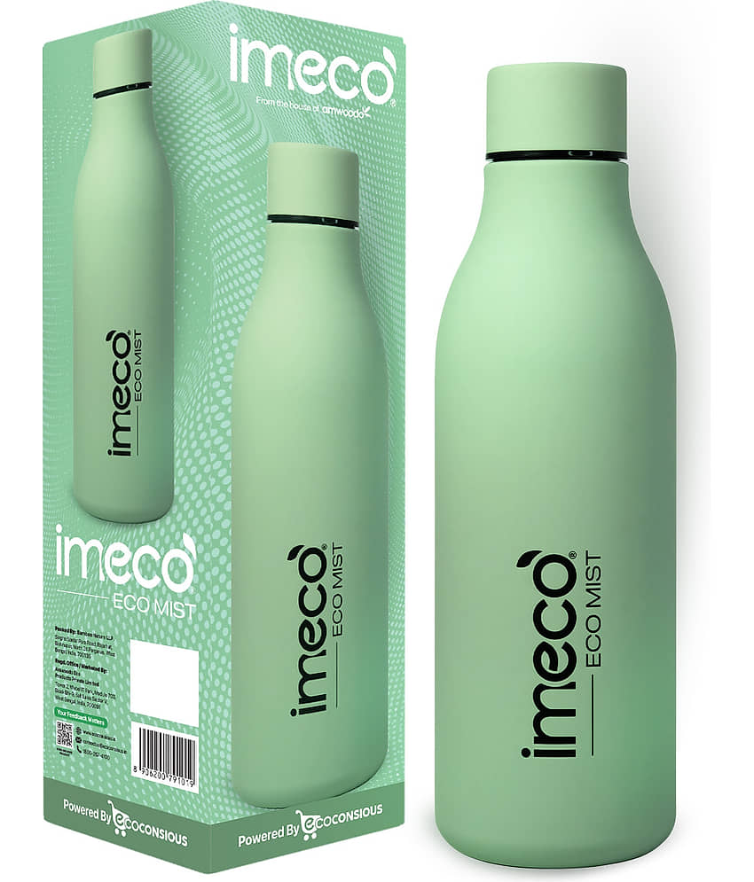 IMECO ECO MIST Pastel Water Bottle 500ml White Stainless Steel Water Bottle 500 mL ( Set of 1 )