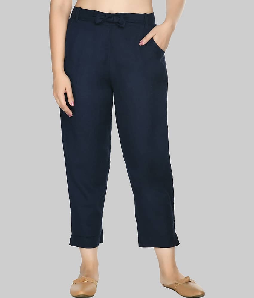 PREEGO - Mustard Rayon Regular Women's Casual Pants ( Pack of 1 )