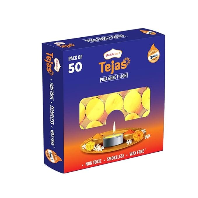 Divine Essentials Pooja Candles with Matchbox for Temple and Home Use