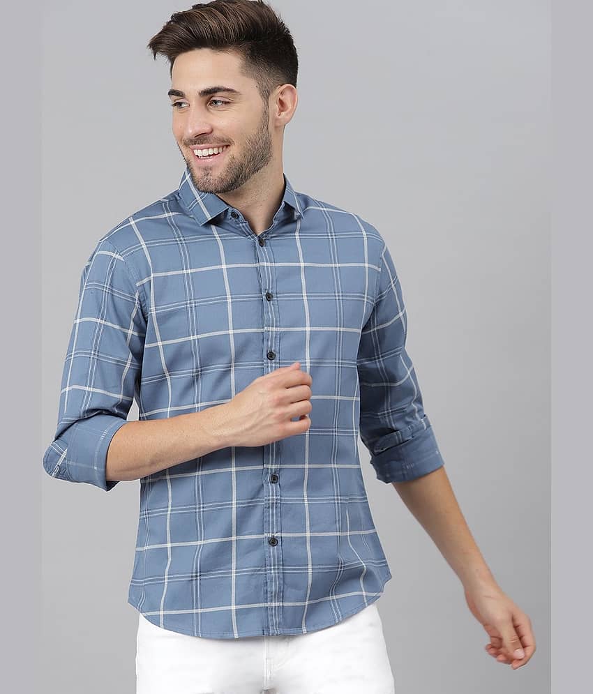 Dennis Lingo - White 100% Cotton Slim Fit Men's Casual Shirt ( Pack of 1 )