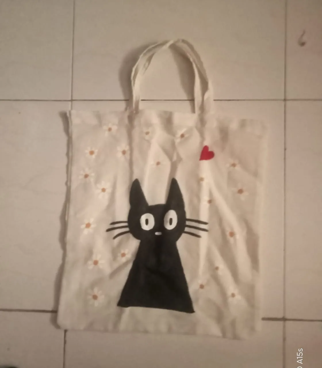 Hand painted shopping bag