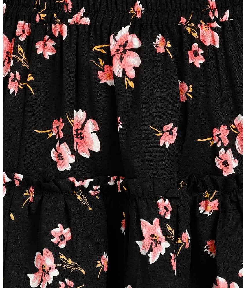 VAHSON - Black Crepe Women's Flared Skirt ( Pack of 1 ) view 2