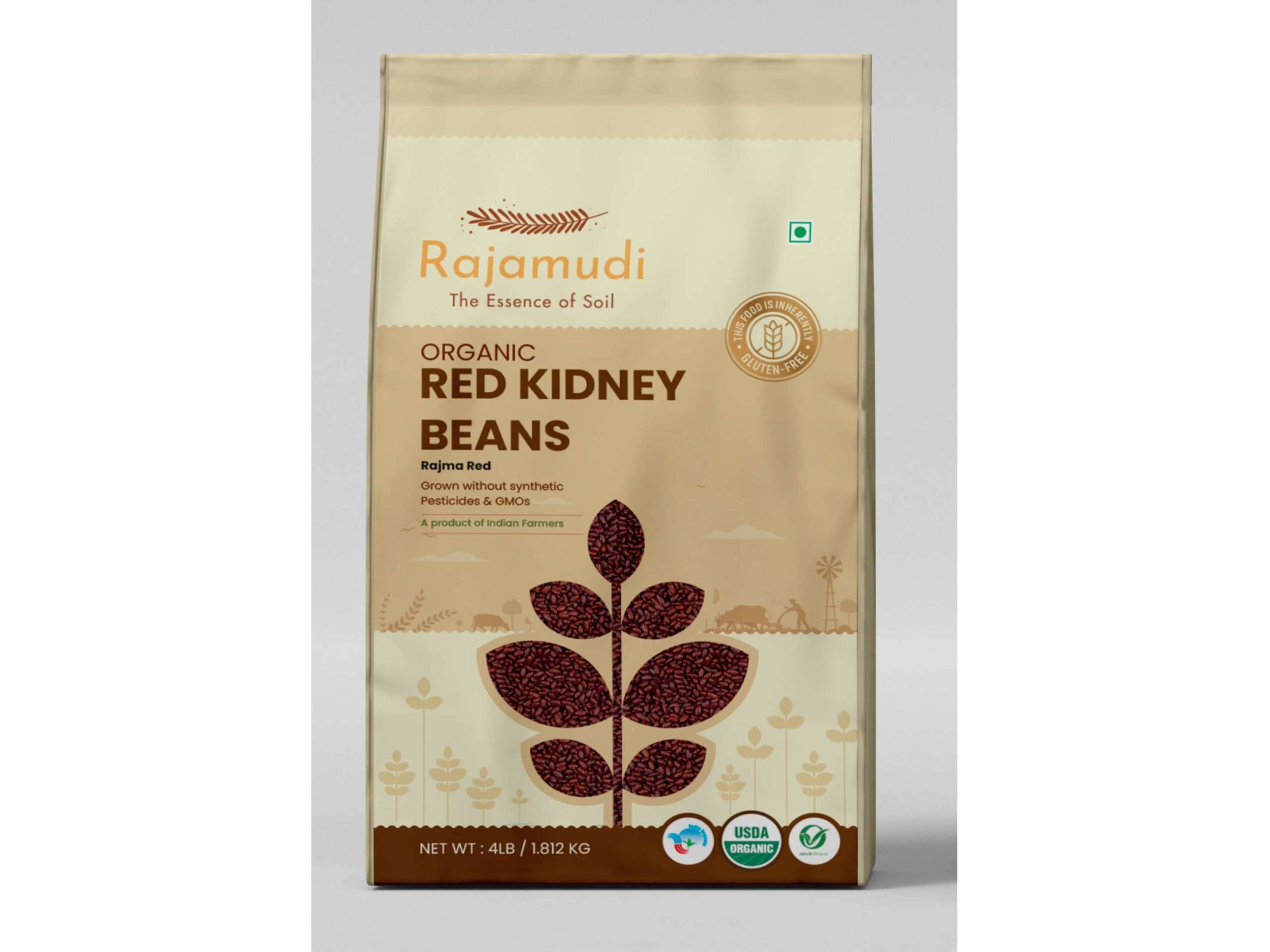 Rajamudi Organics Red Rajma Nutritious Kidney Beans - 1 Kilogram